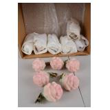 Set of 12 Rose-Shaped Clip-On Ornaments