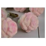 Set of 12 Rose-Shaped Clip-On Ornaments