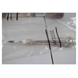 Wallace Sterling Vanity Set and Anna Hutte Crystal Jar