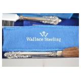 Wallace Sterling Vanity Set and Anna Hutte Crystal Jar