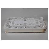 Wallace Sterling Vanity Set and Anna Hutte Crystal Jar