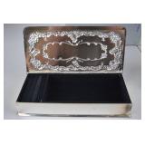 Wallace Sterling Vanity Set and Anna Hutte Crystal Jar