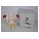 Fenton Hand Painted Santa Figurine with Box, Signed L. Everson, 5 in.