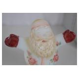 Fenton Hand Painted Santa Figurine with Box, Signed L. Everson, 5 in.