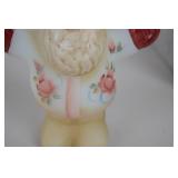 Fenton Hand Painted Santa Figurine with Box, Signed L. Everson, 5 in.