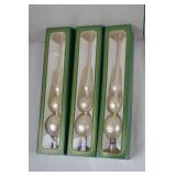 3 Kurt Adler Traditional Glass Christmas Tree Toppers, Gold Scroll 13"