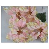 Assorted Holiday and Floral Decor: Faux Flowers, Beaded Strings, Bows