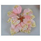 Assorted Holiday and Floral Decor: Faux Flowers, Beaded Strings, Bows