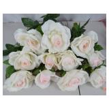 Assorted Holiday and Floral Decor: Faux Flowers, Beaded Strings, Bows