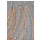Assorted Holiday and Floral Decor: Faux Flowers, Beaded Strings, Bows
