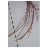 Assorted Holiday and Floral Decor: Faux Flowers, Beaded Strings, Bows