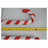 4 Hand Painted Giant Candy Cane Christmas Ornaments