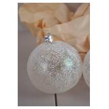 Set of 3 Iridescent Glitter Christmas Ornaments