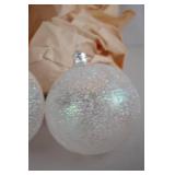 Set of 3 Iridescent Glitter Christmas Ornaments