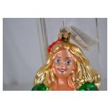 1997 Christopher Radko Barbie Christmas Ornament, 6-in Glass Collectible