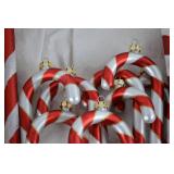 Assorted Christmas Candy Cane Ornaments, Large & Small, Red & White, 12 Pieces