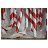 Assorted Christmas Candy Cane Ornaments, Large & Small, Red & White, 12 Pieces