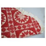 Red and White Patchwork Christmas Tree Skirt