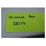 Red and White Patchwork Christmas Tree Skirt