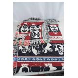 Penguin and Snowflake Woven Throw Blanket with Fringe