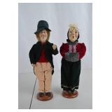 Vintage Caroler Doll Pair - 12 Inch Holiday Figures