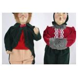 Vintage Caroler Doll Pair - 12 Inch Holiday Figures