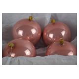 Pink Christmas Ornaments and Glitter Bird Clip Decorations Lot