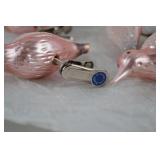 Pink Christmas Ornaments and Glitter Bird Clip Decorations Lot