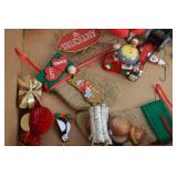 Large Assorted Christmas Ornament Lot: Santa, Cowboy, Snowman & More