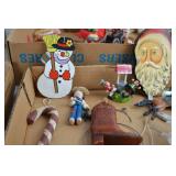 Large Assorted Christmas Ornament Lot: Santa, Cowboy, Snowman & More