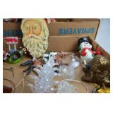 Large Assorted Christmas Ornament Lot: Santa, Cowboy, Snowman & More