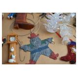 Large Assorted Christmas Ornament Lot: Santa, Cowboy, Snowman & More