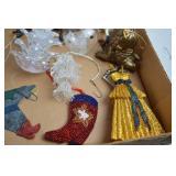 Large Assorted Christmas Ornament Lot: Santa, Cowboy, Snowman & More