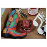 Large Assorted Christmas Ornament Lot: Santa, Cowboy, Snowman & More