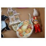 Large Assorted Christmas Ornament Lot: Santa, Cowboy, Snowman & More