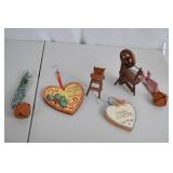 Assorted Vintage and Handmade Christmas Ornaments Lot