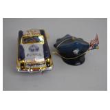 Hand blown vintage police ornaments