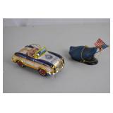 Hand blown vintage police ornaments