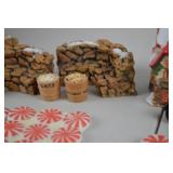 Department 56 Christmas Village Accessory Lot with Walls, Sign, Paths