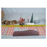 Department 56 Christmas Village Accessory Lot with Walls, Sign, Paths