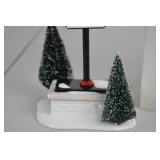 Harley-Davidson Motorcycle Holiday Village Sign Figurine w/ Box