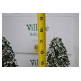 Department 56 Village Holly Tree Figurine Pair with Boxes, 8 Inch