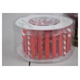 Dept. 56 North Pole Candy Cane Fence & Village Brick Road Decor