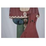 24-Inch Hand-Painted Wooden Santa Christmas Decor