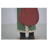 24-Inch Hand-Painted Wooden Santa Christmas Decor