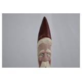 Hand-Carved Wooden Santa Claus Christmas Figure, 20 Inches Tall