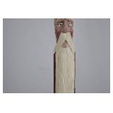Hand-Carved Wooden Santa Claus Christmas Figure, 20 Inches Tall