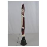 Hand-Carved Wooden Santa Claus Christmas Figure, 20 Inches Tall