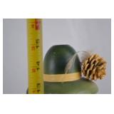 Wooden Drum Major Nutcracker with Green Hat