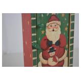 12-Inch Hand-Painted Christmas Santa Cabinet Holiday Decor